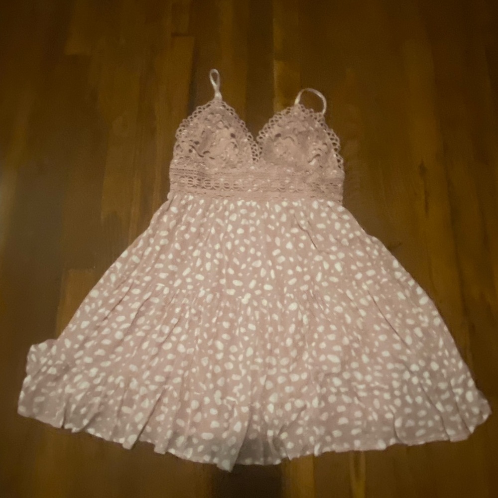 Pink/Mauve Dot Dress
